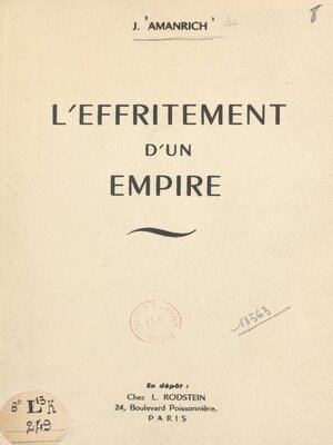 cover image of L'effritement d'un empire